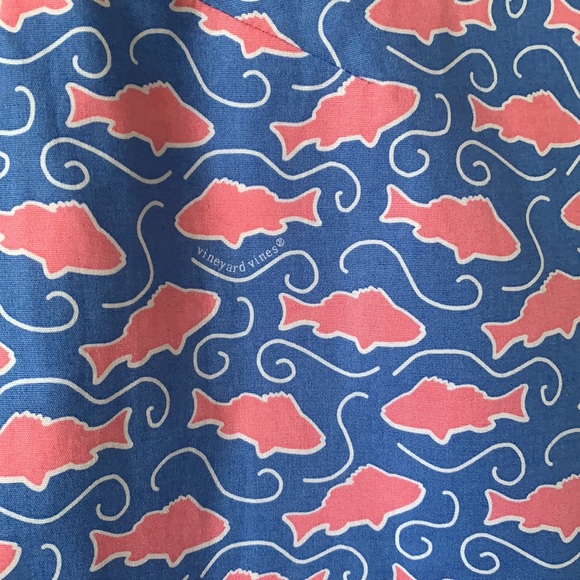 Vineyard Vines Preppy Fish Print Skirt Blue & Pink 🌸Host Pick🌸 - Picture 2 of 7
